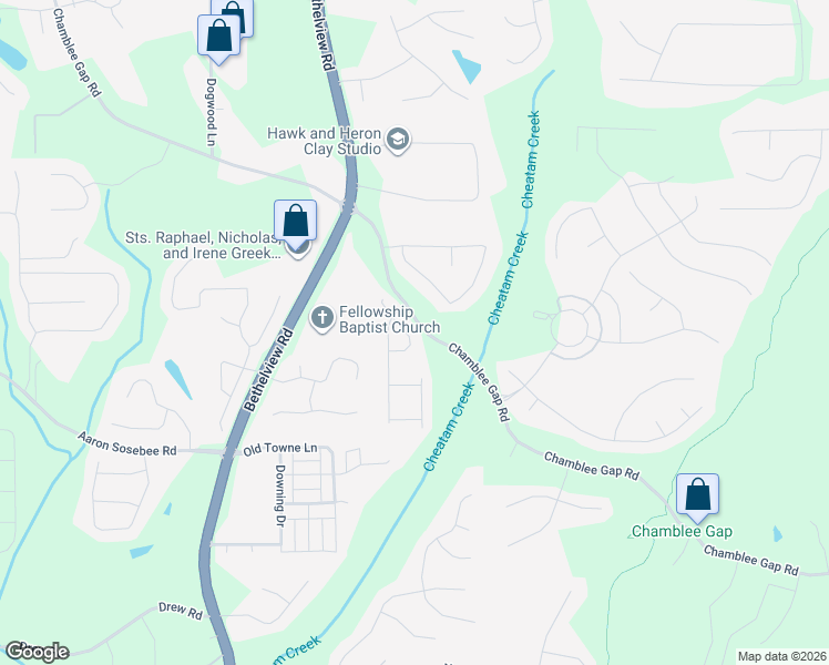 map of restaurants, bars, coffee shops, grocery stores, and more near 2485 Barley Crest Pass in Cumming