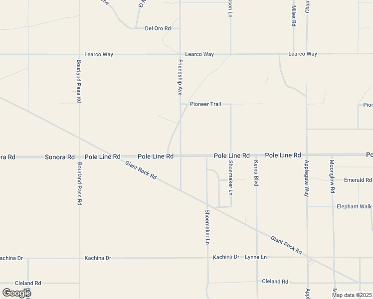 map of restaurants, bars, coffee shops, grocery stores, and more near 67722 Pole Line Road in Twentynine Palms