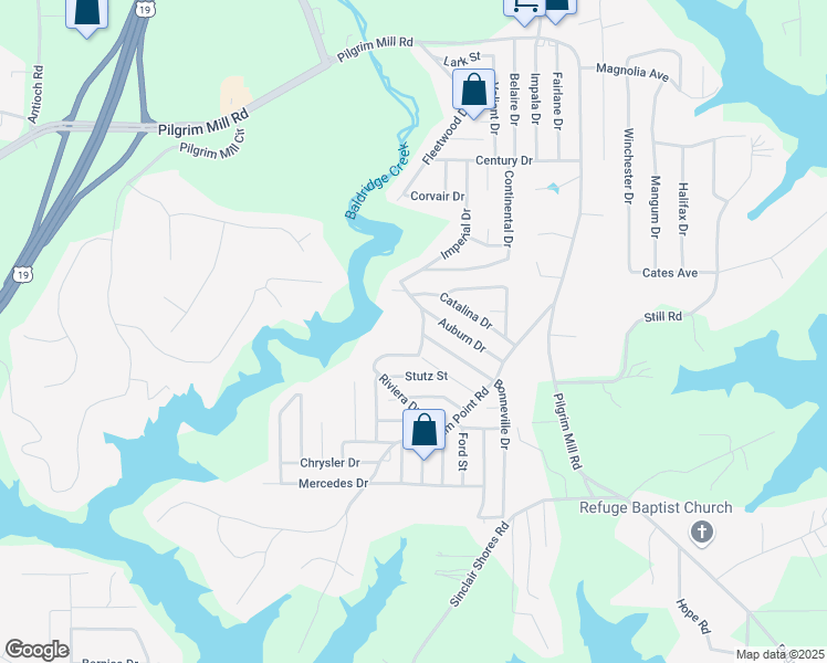 map of restaurants, bars, coffee shops, grocery stores, and more near 3510 Riviera Drive in Cumming