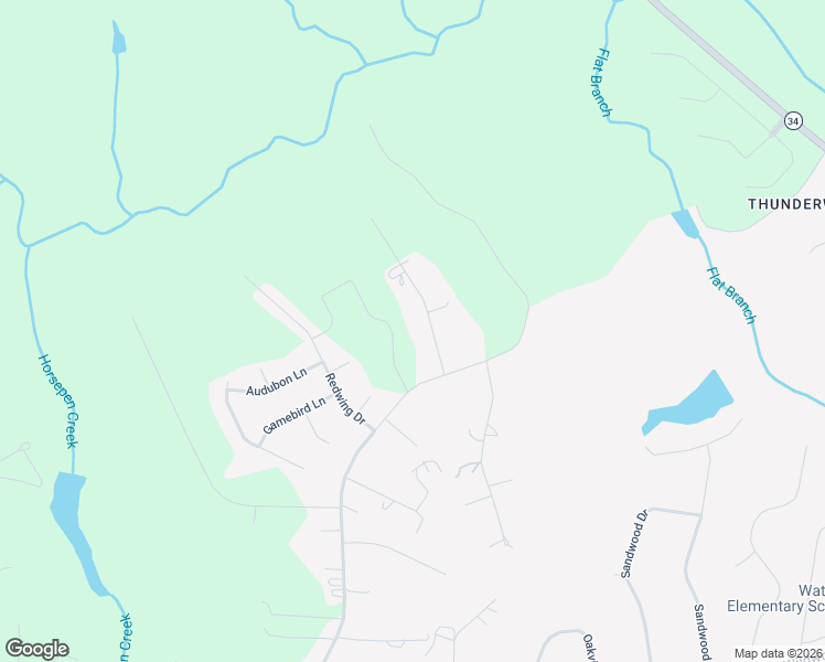 map of restaurants, bars, coffee shops, grocery stores, and more near 1704 Thunderwood Road in Lugoff