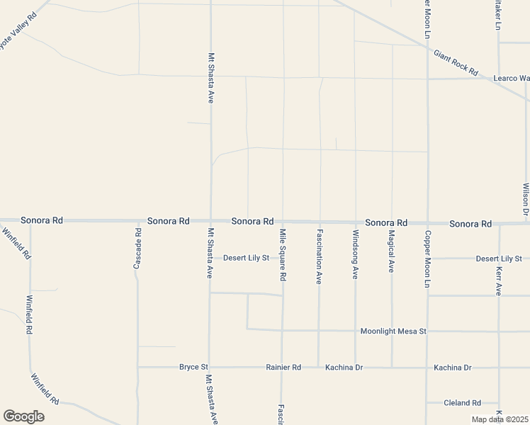 map of restaurants, bars, coffee shops, grocery stores, and more near 66028 Sonora Road in Joshua Tree