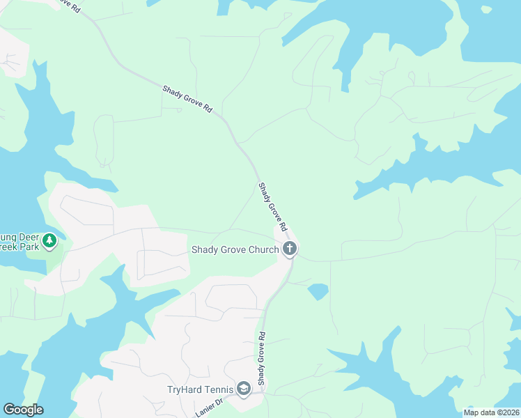 map of restaurants, bars, coffee shops, grocery stores, and more near 6640 Shady Grove Road in Cumming