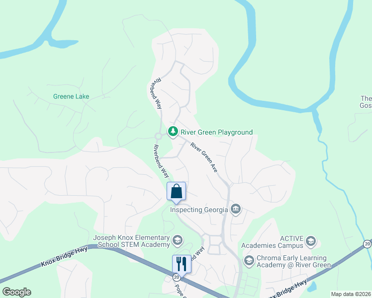 map of restaurants, bars, coffee shops, grocery stores, and more near 103 Racquet Drive in Canton