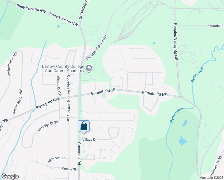 map of restaurants, bars, coffee shops, grocery stores, and more near 69 Gilreath Road Northwest in Cartersville