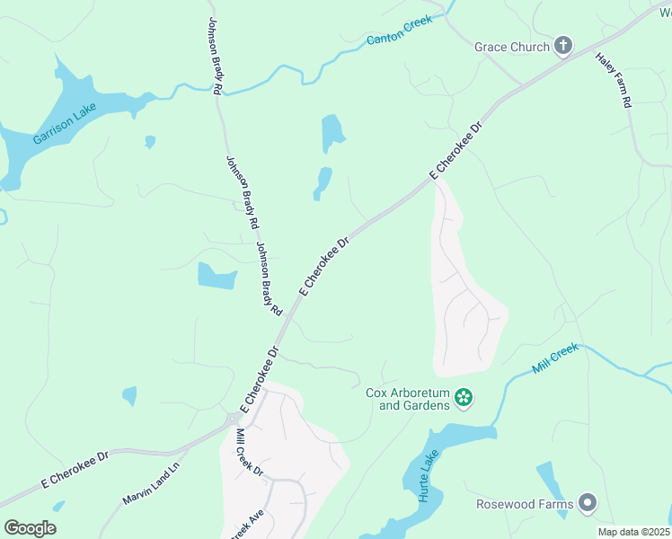 map of restaurants, bars, coffee shops, grocery stores, and more near 7760 East Cherokee Drive in Canton