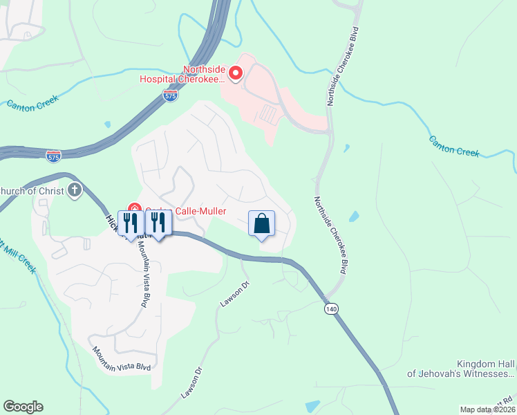 map of restaurants, bars, coffee shops, grocery stores, and more near 2320 Trenton Drive in Canton