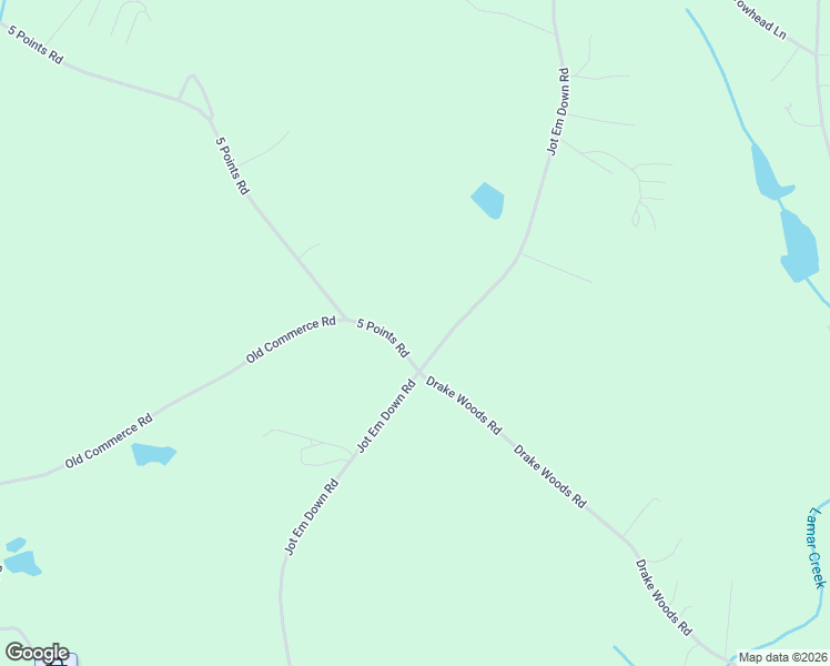 map of restaurants, bars, coffee shops, grocery stores, and more near 54 5 Points Road in Danielsville