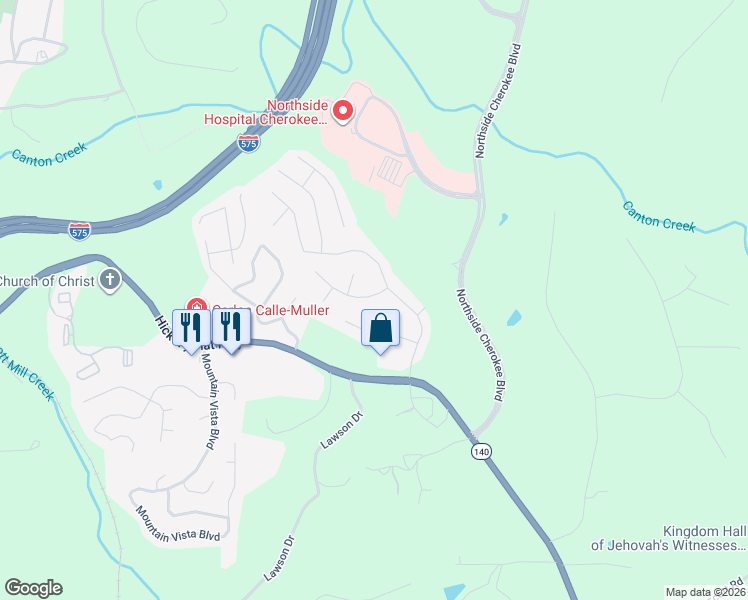 map of restaurants, bars, coffee shops, grocery stores, and more near 2320 Trenton Drive in Canton