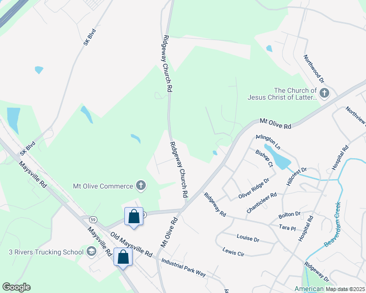 map of restaurants, bars, coffee shops, grocery stores, and more near 282 Ridgeway Church Road in Commerce