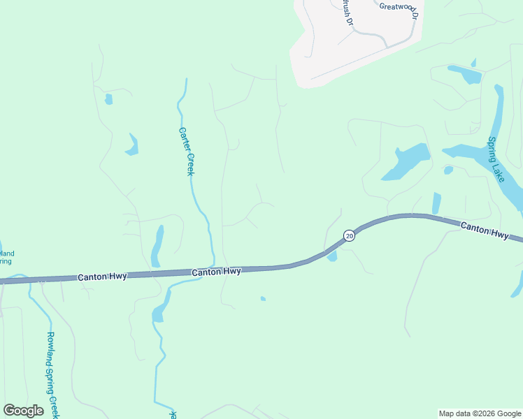 map of restaurants, bars, coffee shops, grocery stores, and more near 24 Aaron Lane in Cartersville