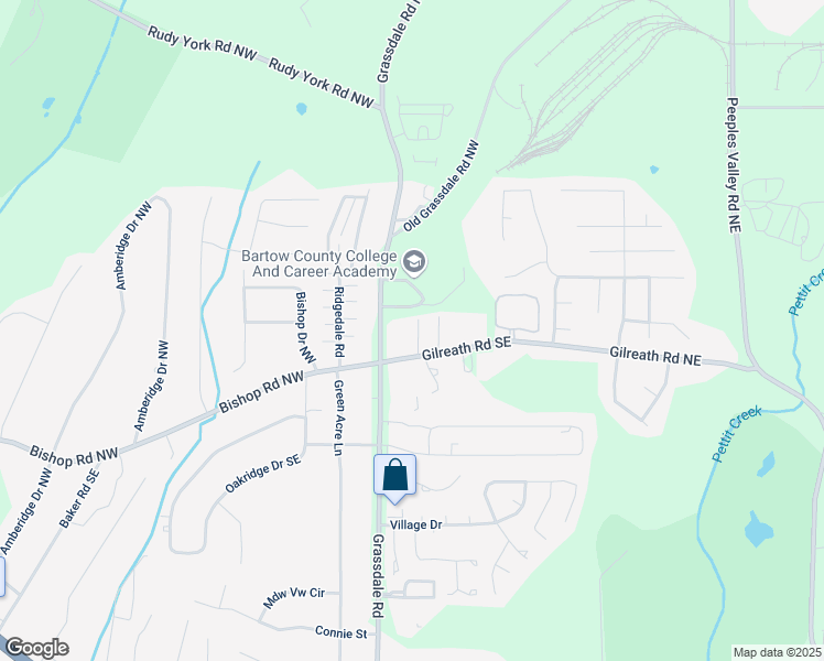 map of restaurants, bars, coffee shops, grocery stores, and more near 15 Fieldstone Court Northwest in Cartersville