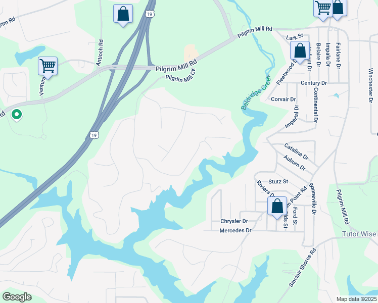 map of restaurants, bars, coffee shops, grocery stores, and more near 2065 Ivy Lane in Cumming