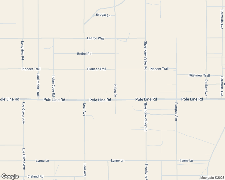 map of restaurants, bars, coffee shops, grocery stores, and more near 1638 Hales Drive in Twentynine Palms