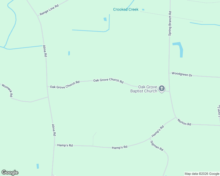 map of restaurants, bars, coffee shops, grocery stores, and more near 5540 Oak Grove Church Road in Nichols