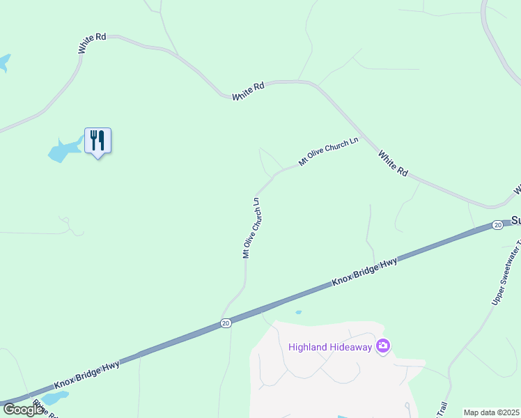 map of restaurants, bars, coffee shops, grocery stores, and more near 454 Mount Olive Church Lane in White
