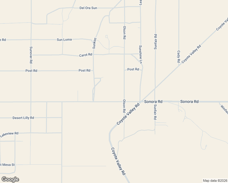 map of restaurants, bars, coffee shops, grocery stores, and more near 64625 Sonora Road in Joshua Tree