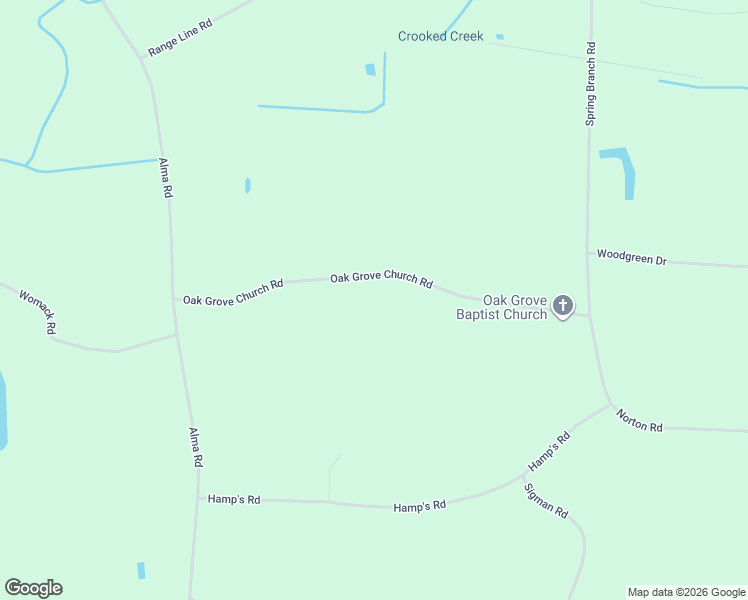 map of restaurants, bars, coffee shops, grocery stores, and more near 5650 Oak Grove Church Road in Nichols