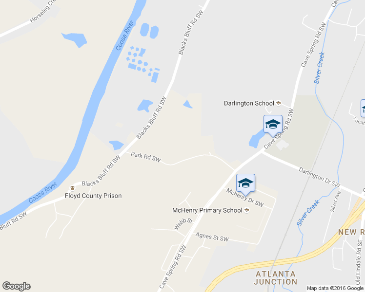map of restaurants, bars, coffee shops, grocery stores, and more near 158 Park Road Southwest in Rome