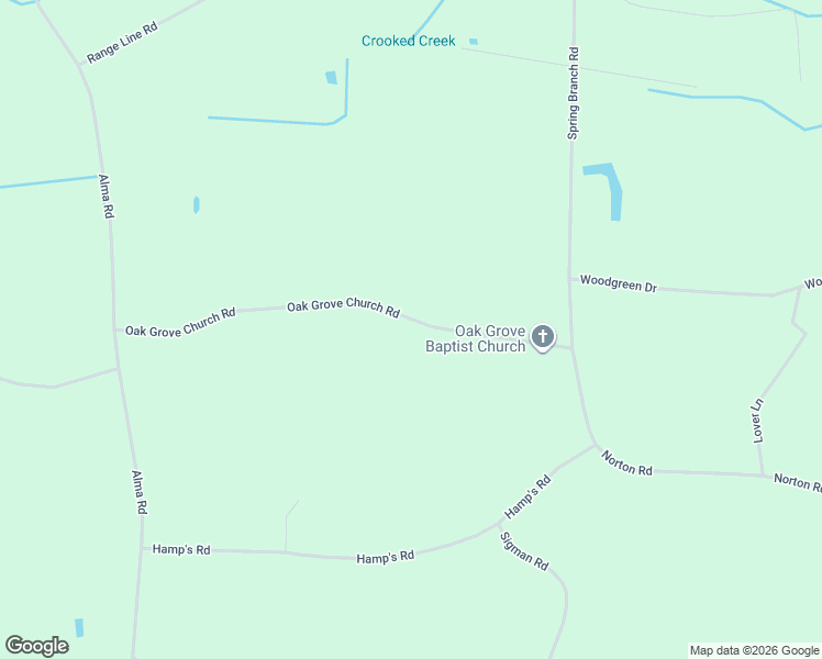 map of restaurants, bars, coffee shops, grocery stores, and more near 5650 Oak Grove Church Road in Nichols