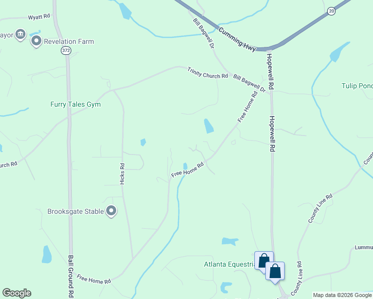 map of restaurants, bars, coffee shops, grocery stores, and more near 1005 Free Home Road in Canton