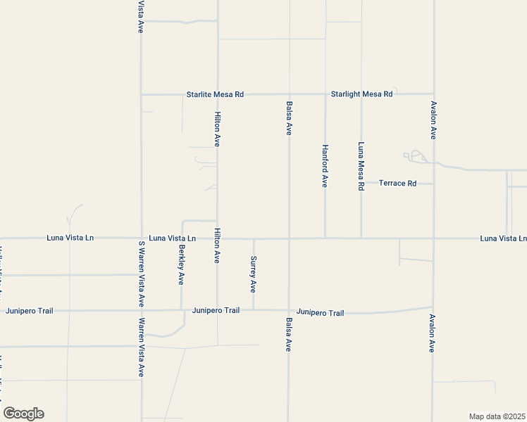 map of restaurants, bars, coffee shops, grocery stores, and more near Balsa Avenue in Yucca Valley