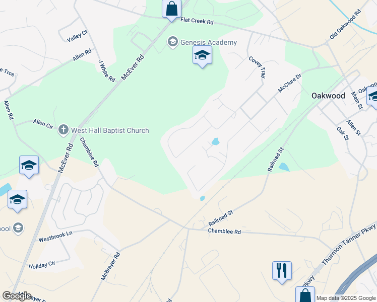 map of restaurants, bars, coffee shops, grocery stores, and more near 4437 Township Drive in Oakwood