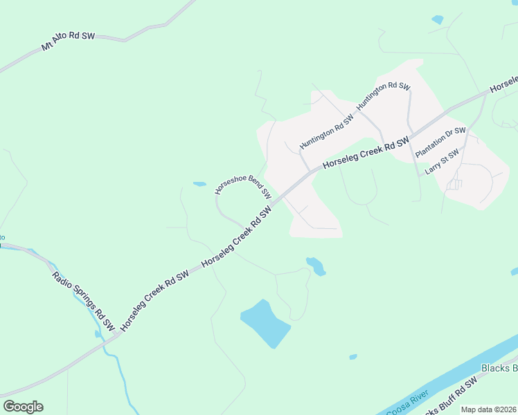 map of restaurants, bars, coffee shops, grocery stores, and more near 1 Horseleg Creek Road Southwest in Rome