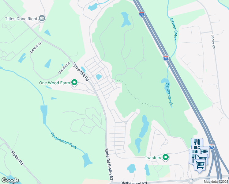map of restaurants, bars, coffee shops, grocery stores, and more near 128 Playground Road in Blythewood
