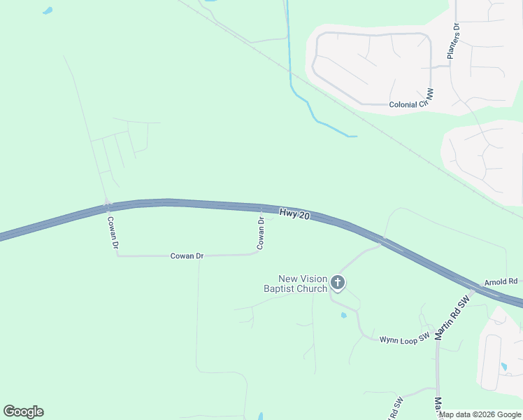 map of restaurants, bars, coffee shops, grocery stores, and more near 20 Cowan Drive in Cartersville