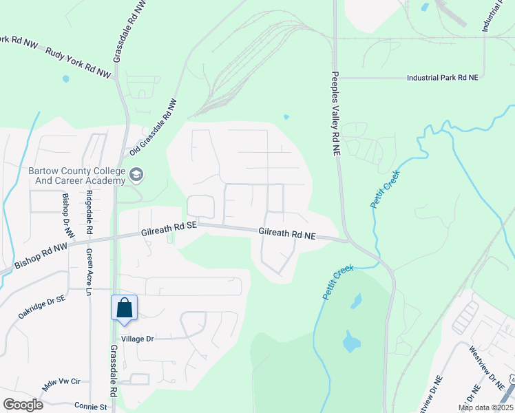 map of restaurants, bars, coffee shops, grocery stores, and more near 19 Jackson Place in Cartersville