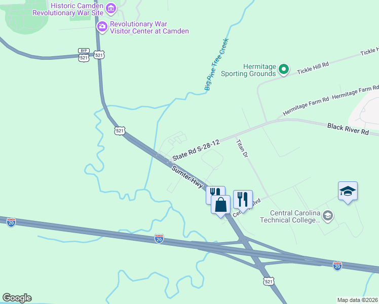 map of restaurants, bars, coffee shops, grocery stores, and more near 38 State Road S-28-12 in Camden