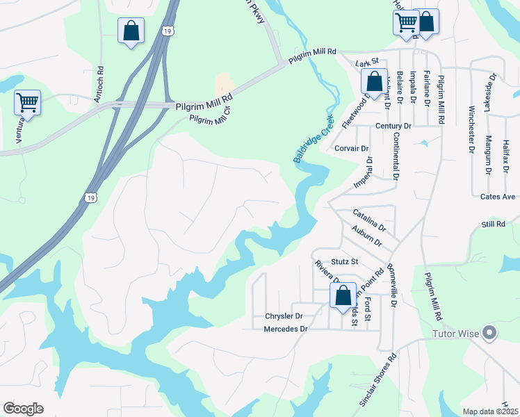 map of restaurants, bars, coffee shops, grocery stores, and more near 2320 Pilgrim Mill Way in Cumming