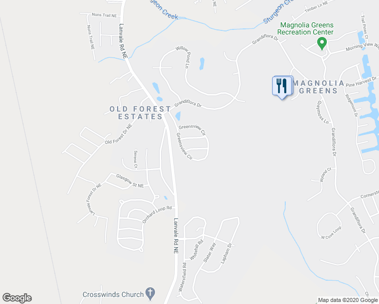 map of restaurants, bars, coffee shops, grocery stores, and more near 1301 Suncrest Way in Leland