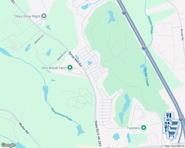 map of restaurants, bars, coffee shops, grocery stores, and more near 200 Woodlander Drive in Blythewood