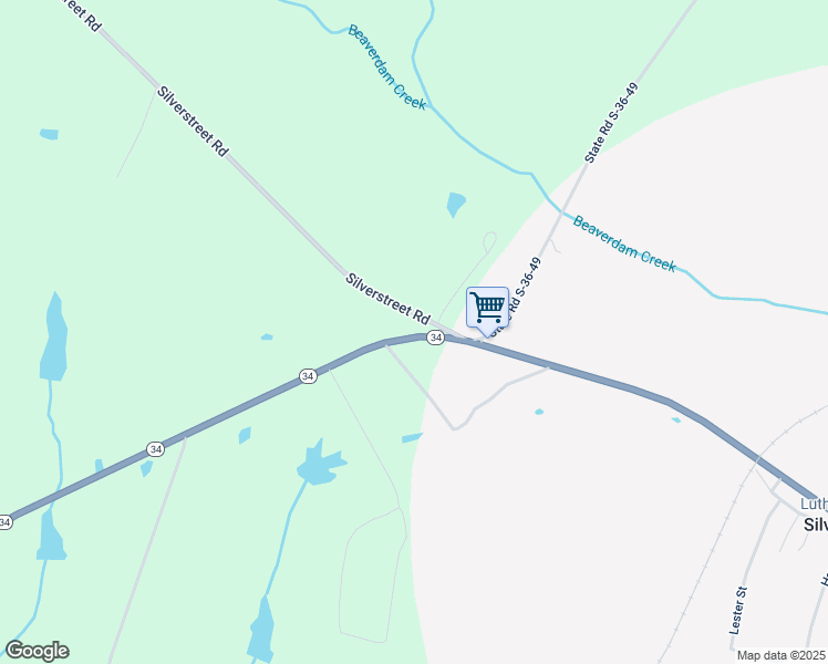 map of restaurants, bars, coffee shops, grocery stores, and more near 75 Silverstreet Road in Silverstreet