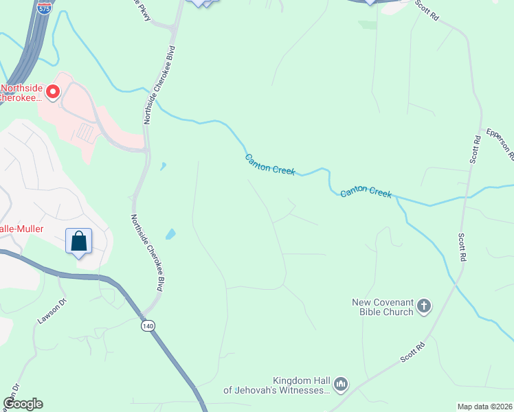 map of restaurants, bars, coffee shops, grocery stores, and more near 645 Town Creek Drive in Canton