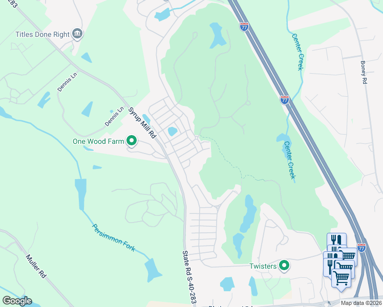 map of restaurants, bars, coffee shops, grocery stores, and more near 128 Playground Road in Blythewood