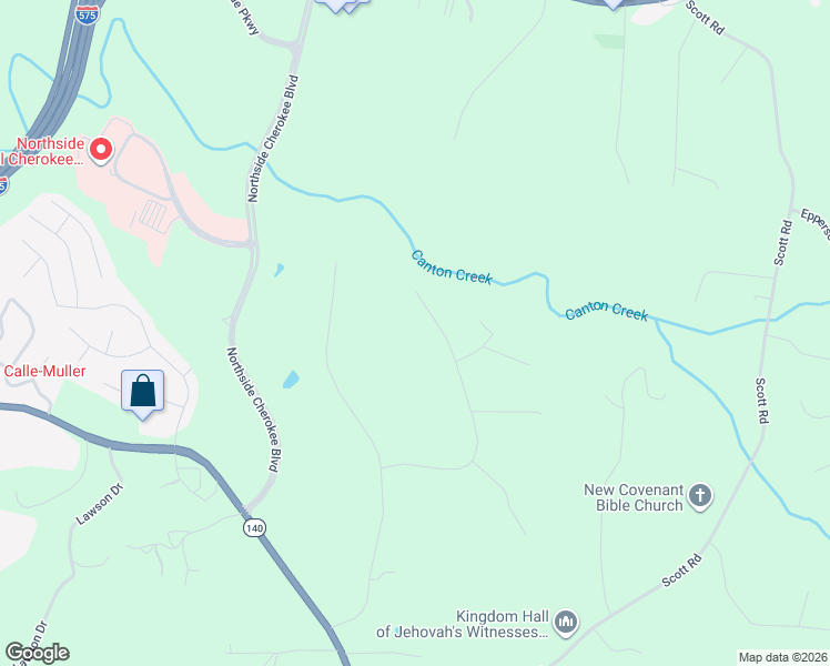 map of restaurants, bars, coffee shops, grocery stores, and more near 645 Town Creek Drive in Canton