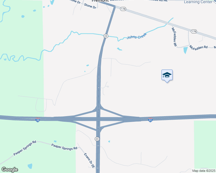 map of restaurants, bars, coffee shops, grocery stores, and more near 11914 Mississippi 23 in Tremont