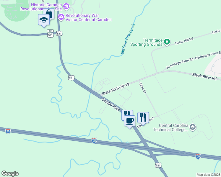 map of restaurants, bars, coffee shops, grocery stores, and more near 38 State Road S-28-12 in Camden