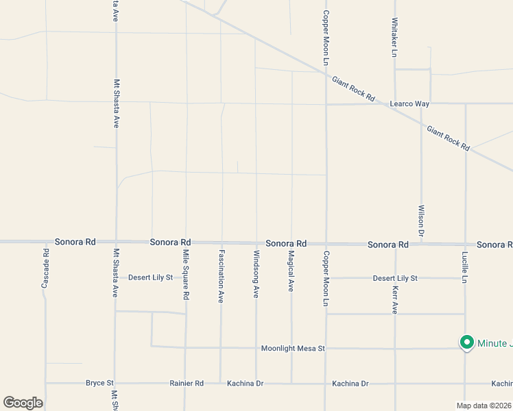 map of restaurants, bars, coffee shops, grocery stores, and more near Windsong Avenue in San Bernardino County