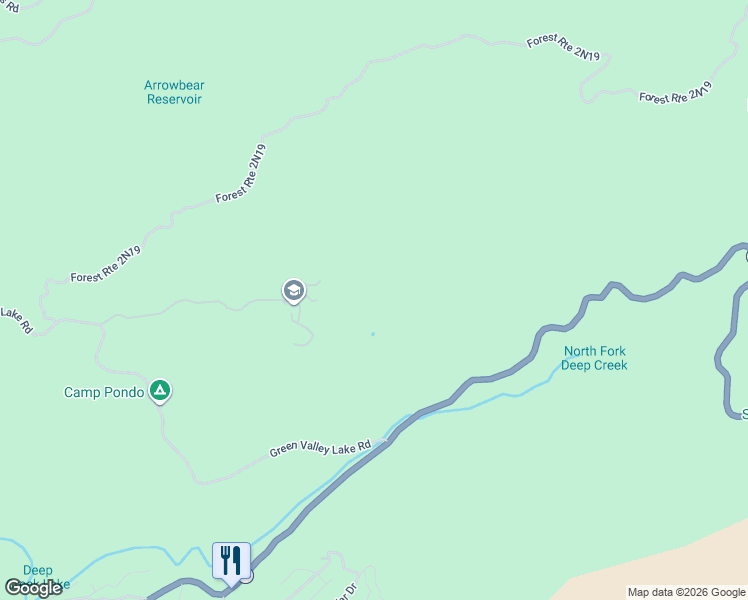map of restaurants, bars, coffee shops, grocery stores, and more near 2 Green Valley Lake Road in Green Valley Lake