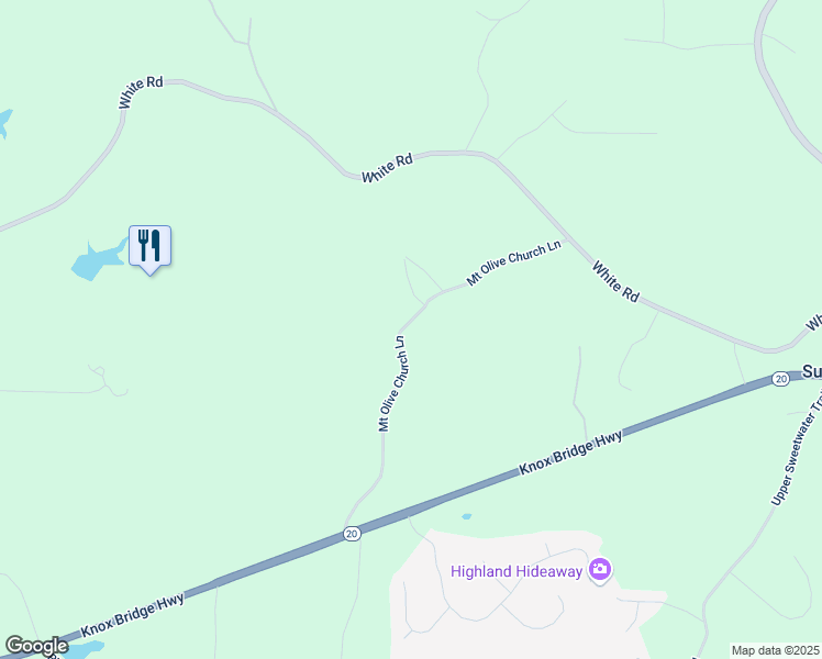 map of restaurants, bars, coffee shops, grocery stores, and more near 460 Mount Olive Church Lane in White