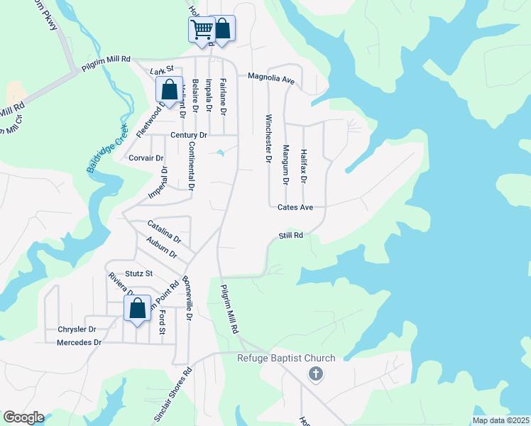 map of restaurants, bars, coffee shops, grocery stores, and more near 3130 Cates Avenue in Cumming