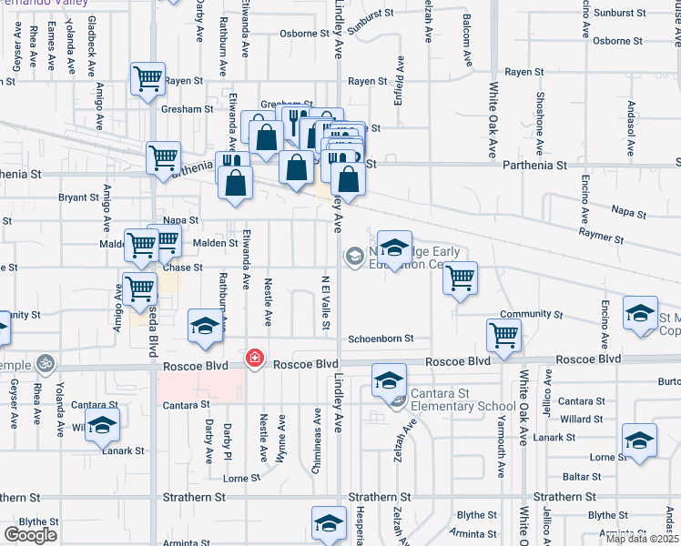 map of restaurants, bars, coffee shops, grocery stores, and more near in Los Angeles