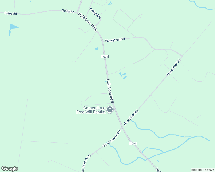map of restaurants, bars, coffee shops, grocery stores, and more near 8204 Hallsboro Road South in Whiteville