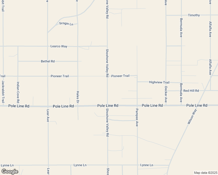 map of restaurants, bars, coffee shops, grocery stores, and more near 1561 Shoshone Valley Road in Twentynine Palms