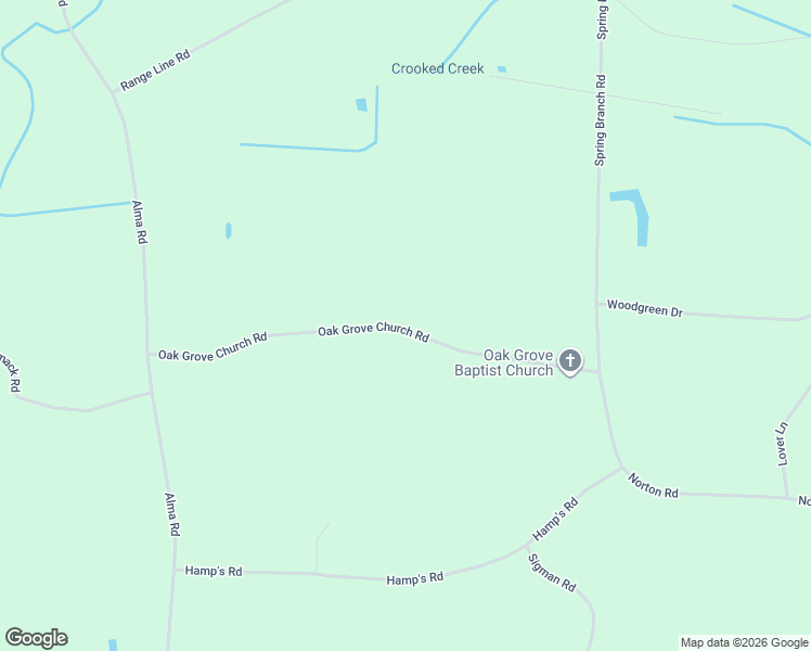 map of restaurants, bars, coffee shops, grocery stores, and more near 5540 Oak Grove Church Road in Nichols