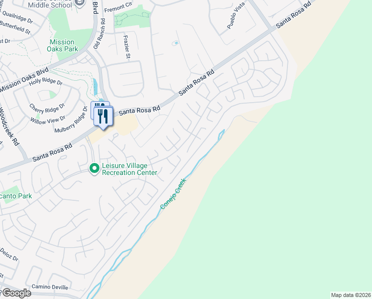 map of restaurants, bars, coffee shops, grocery stores, and more near 34106 Village 34 in Camarillo