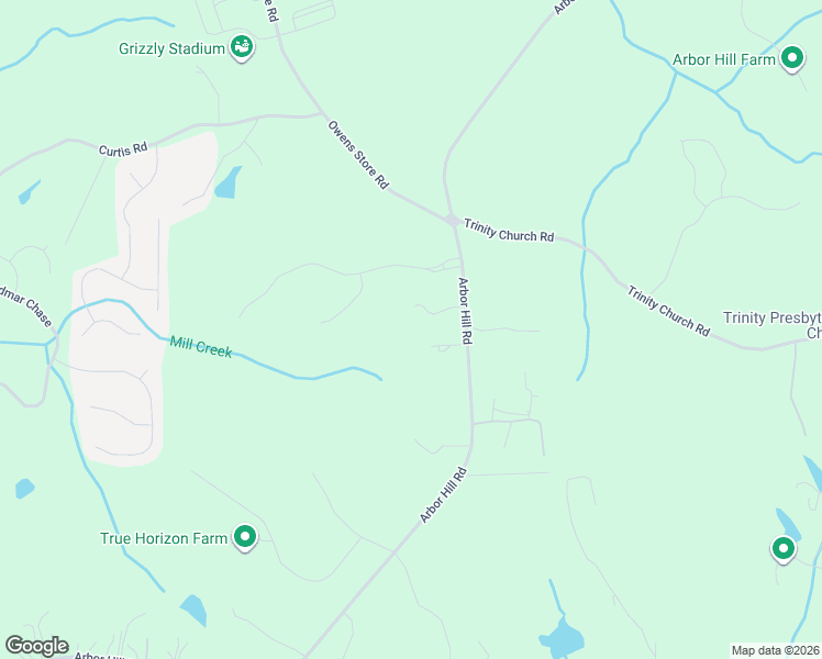 map of restaurants, bars, coffee shops, grocery stores, and more near 3751 Arbor Hill Road in Canton